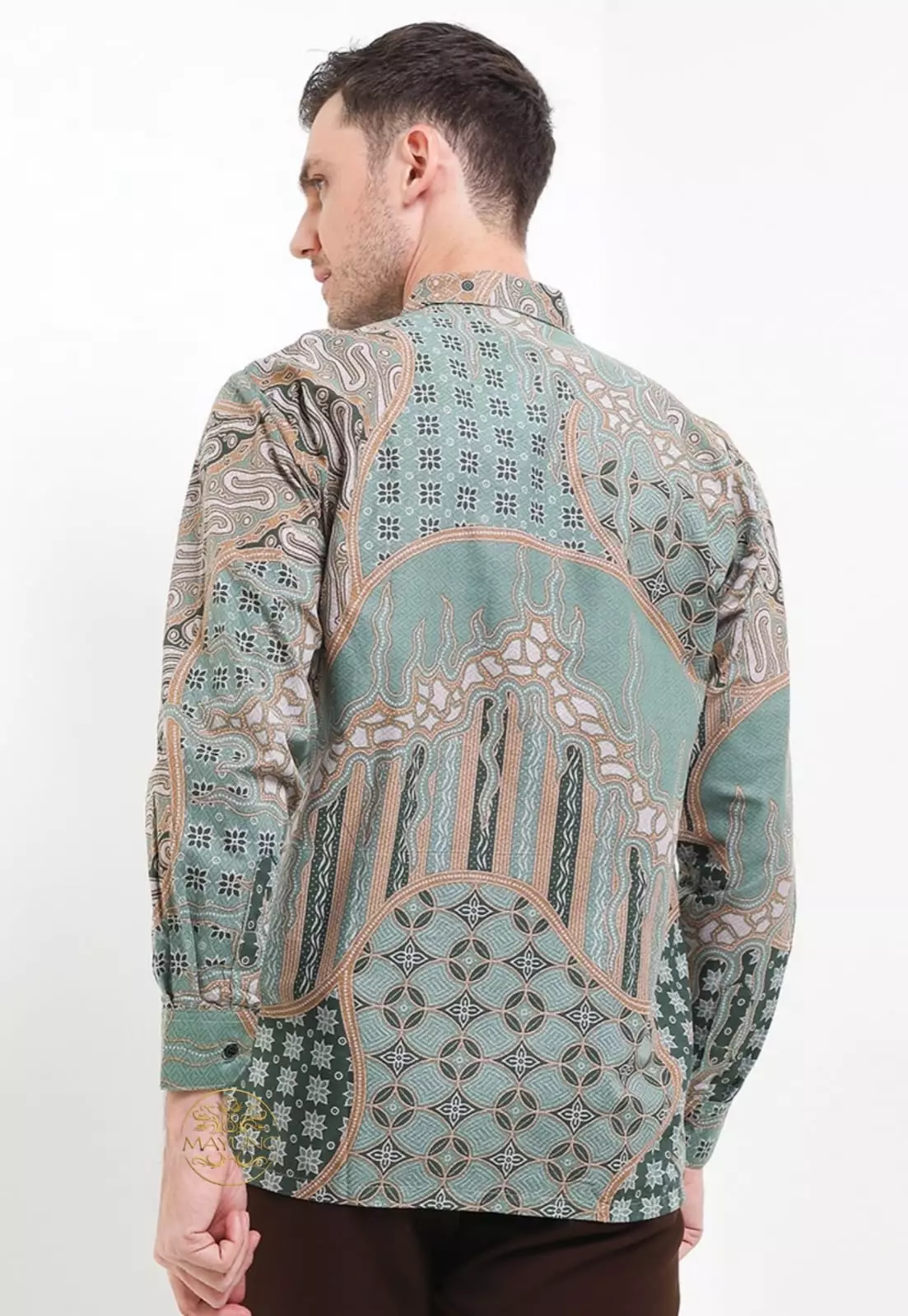 Vlorin Sage  Kemeja Batik Pria Premium Lengan Panjang NLN