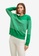 Mango green Striped Cotton-Blend Sweatshirt A5FE1AAC94ABDCGS_1