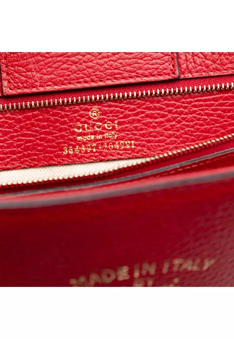 Pre-Loved Gucci Medium Leather Swing Tote