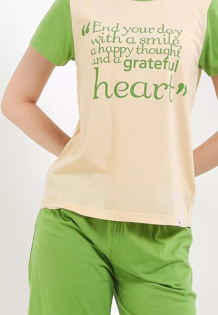 Pyjama Pijama Baju Tidur Short Sleeve Short Pants Sleepwear