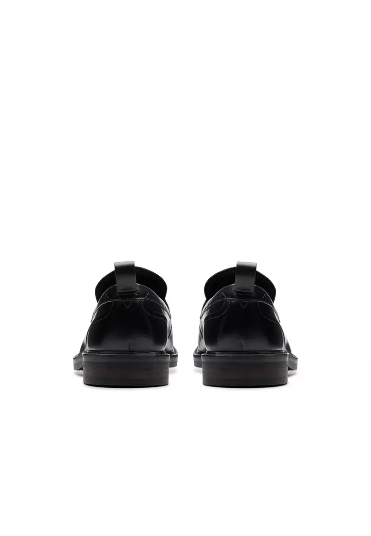 Mens Aldwin Step Loafers - Black Leather