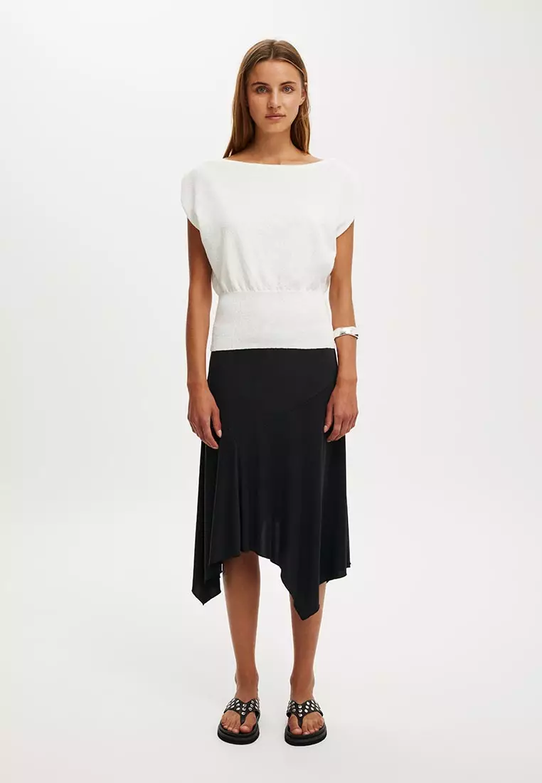 Hazy Short Sleeve Batwing Knit
