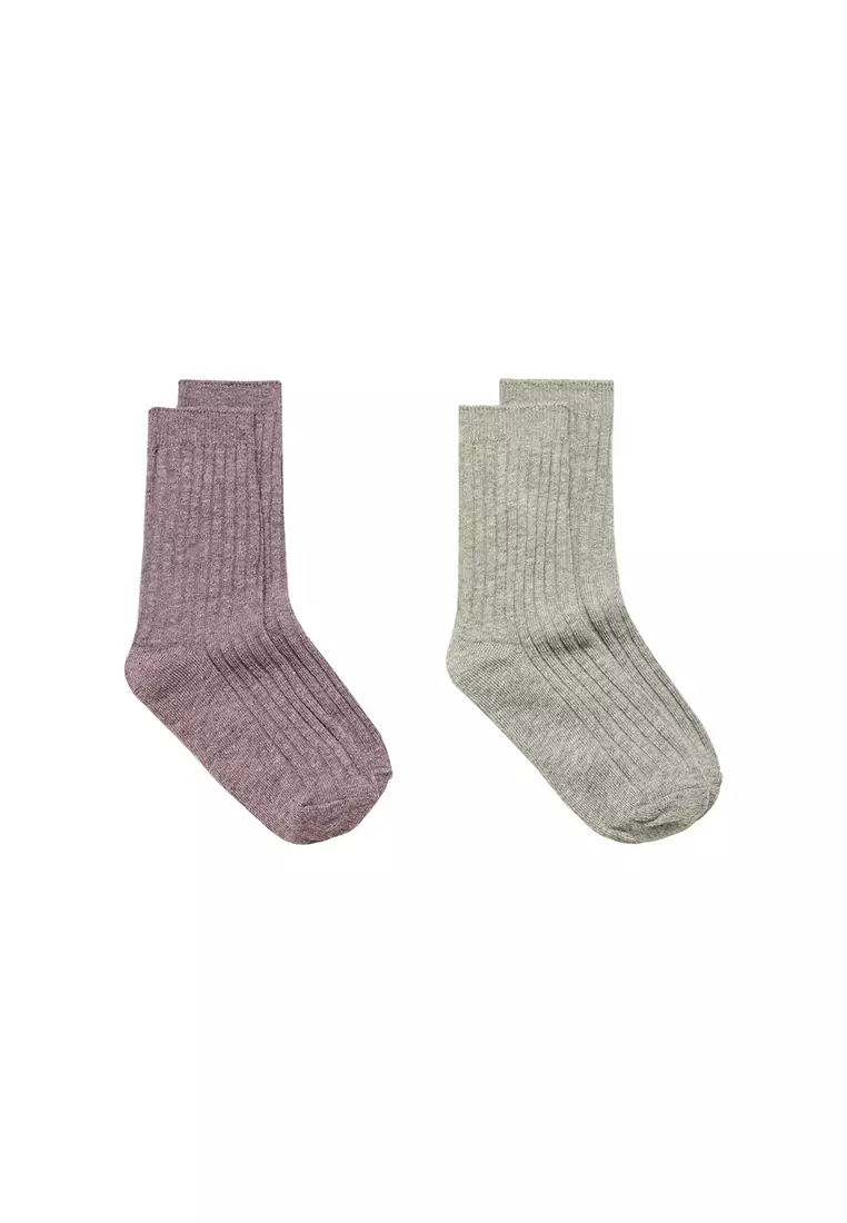 網上選購MANGO KIDS 2-Pack Knit Socks 2024 系列