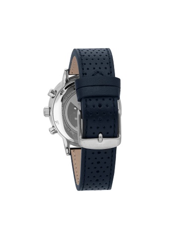 Maserati GT 44mm Blue Leather Chronograph Men's Solar Watch (Battery Free)  R8871134002