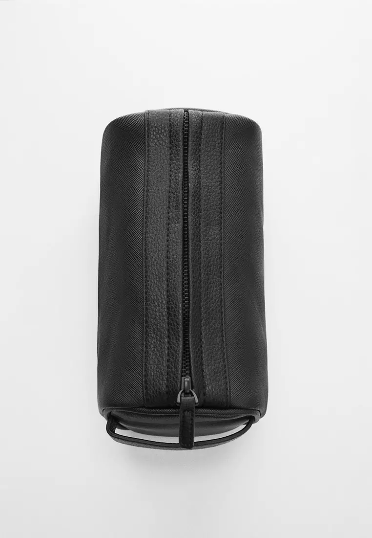 Leather-effect toiletry bag - Men, Mango Man USA in 2023