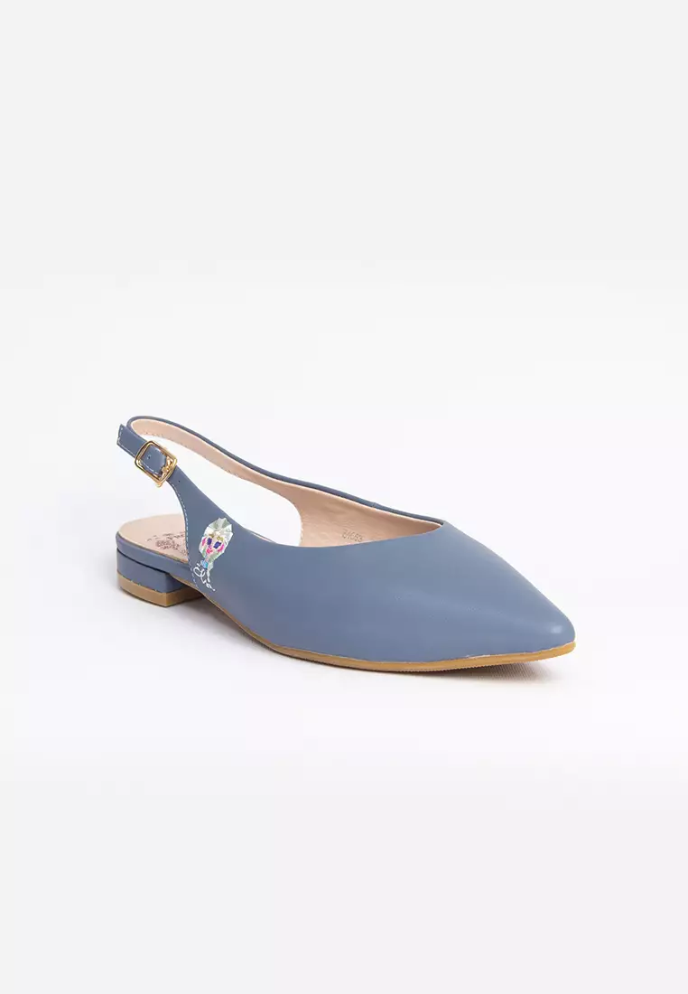 Blue deals slingback flats