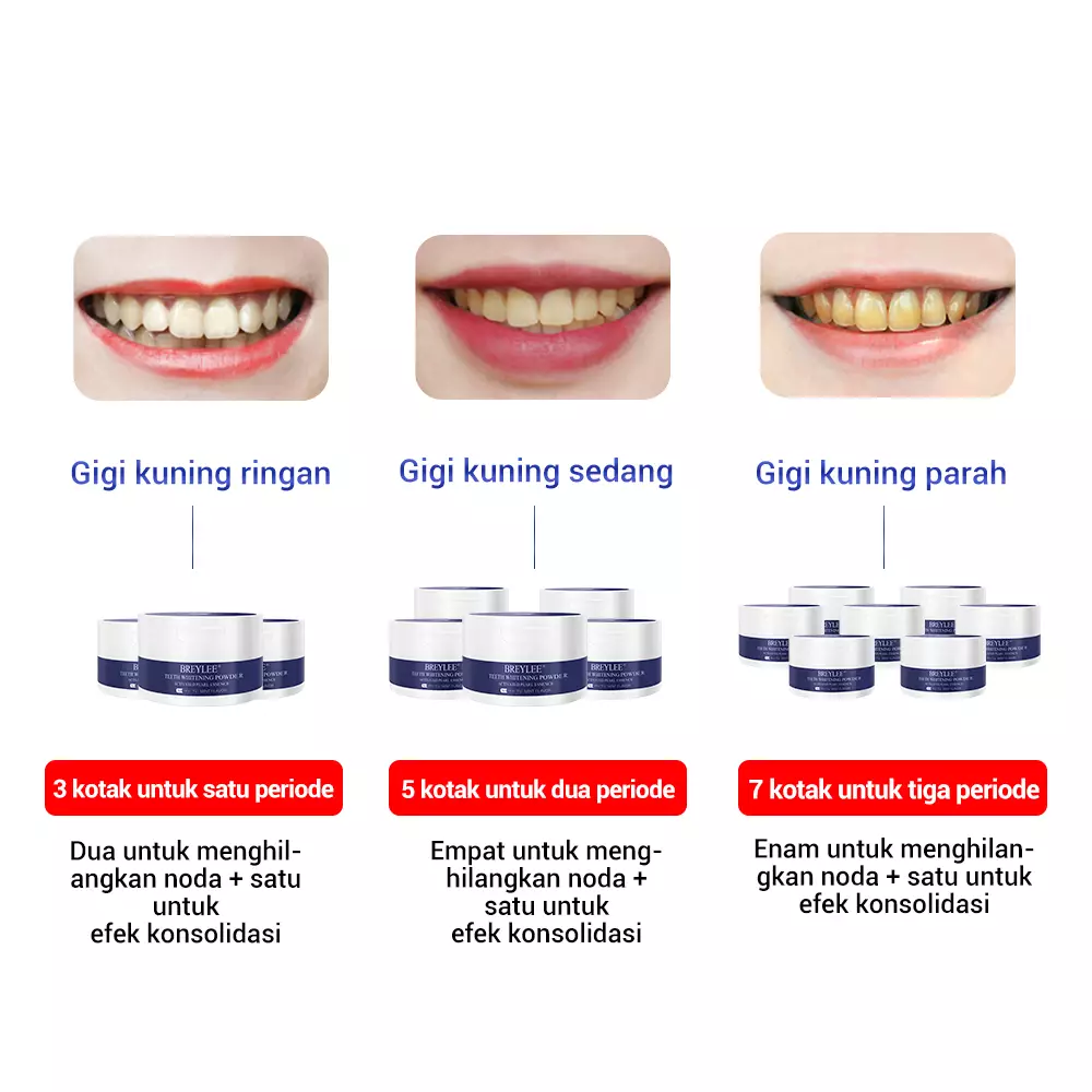 [BPOM] Breylee Teeth Whitening Powder - Mencerahkan Gigi (55 gr)