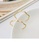 Glamorousky silver 925 Sterling Silver Plated Gold Simple Line C Shape Geometric Earrings 1A210AC2364E6FGS_4