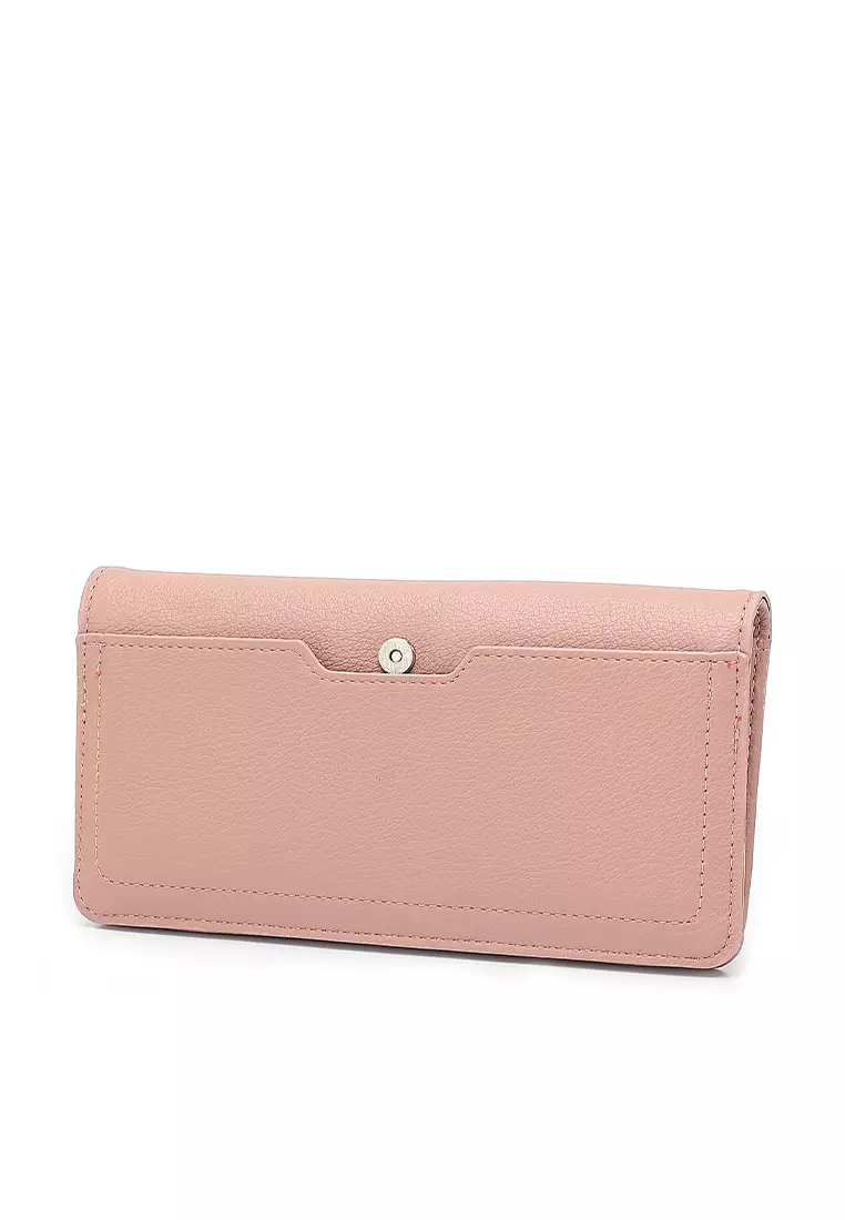 2 In 1 Long Purser with Coin Purse - Pink