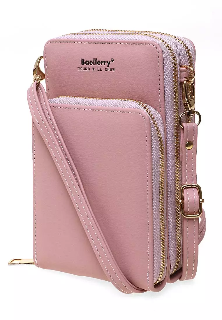 Sling Bag Tas Selempang Wanita Dompet Multifungsi 3 Zipper Material Leather Kulit ORIGINAL