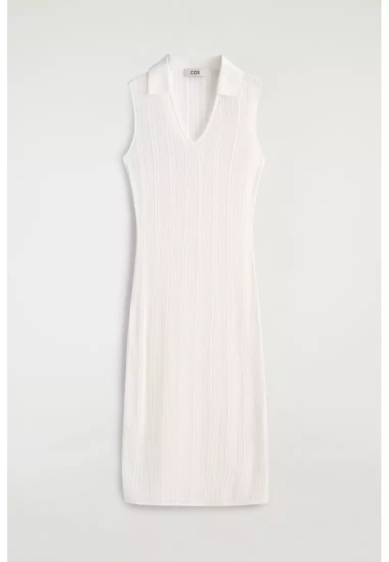 SHEER LACE-KNIT DRESS