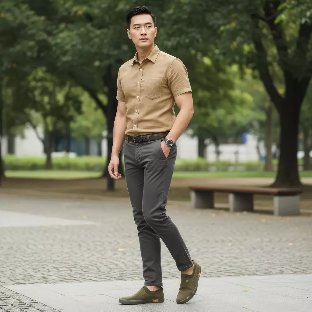 Paulmay Sepatu Slipon Pria Wanita Kyoto - Army