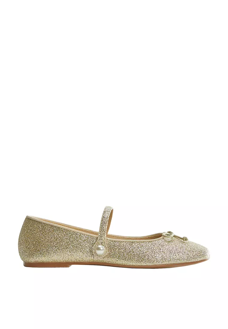 Discount on Mango Kids  shoes - SKU: Glitter Ballerina Flats