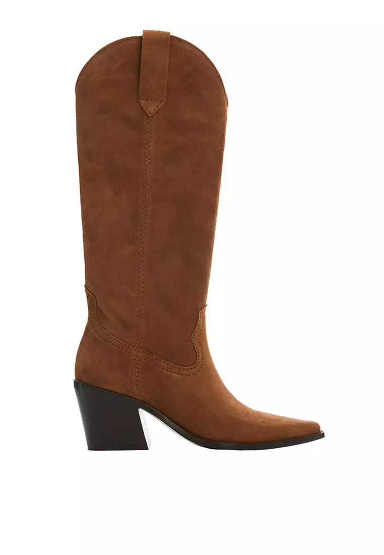 Discount on Mango  shoes - SKU: Suede Cowboy Boots