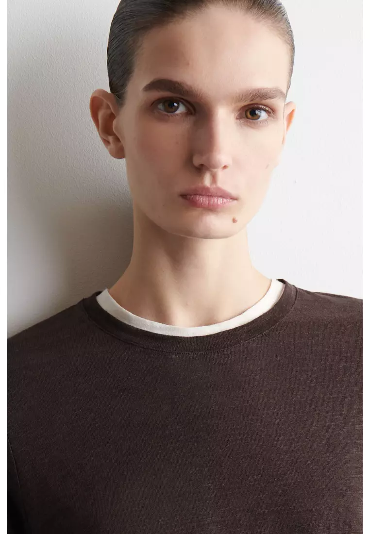 CREW-NECK LINEN T-SHIRT