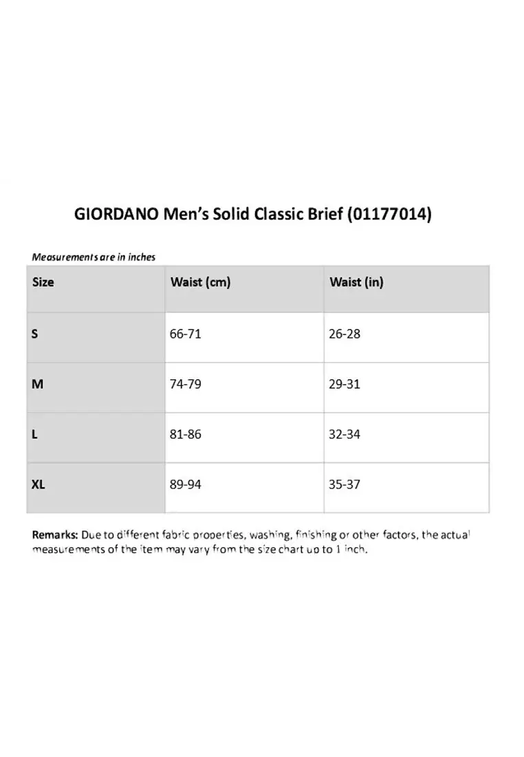 6 PACKS] Giordano Men Underwear Men Classic Logo Brief Solid Underwears  Pack Of 6 Briefs For Men Elastic Free Shipping 01177014