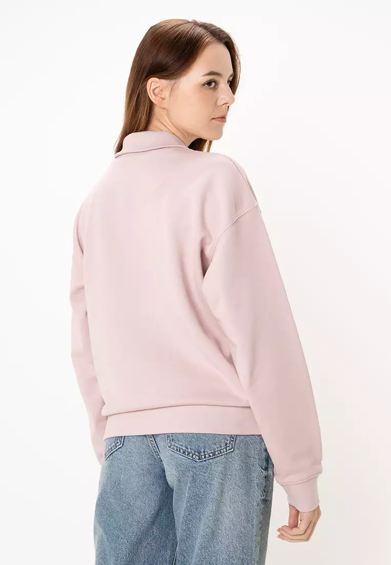 Buy Maison Kitsune Baby Fox Patch Half Zip Sweatshirt (nt