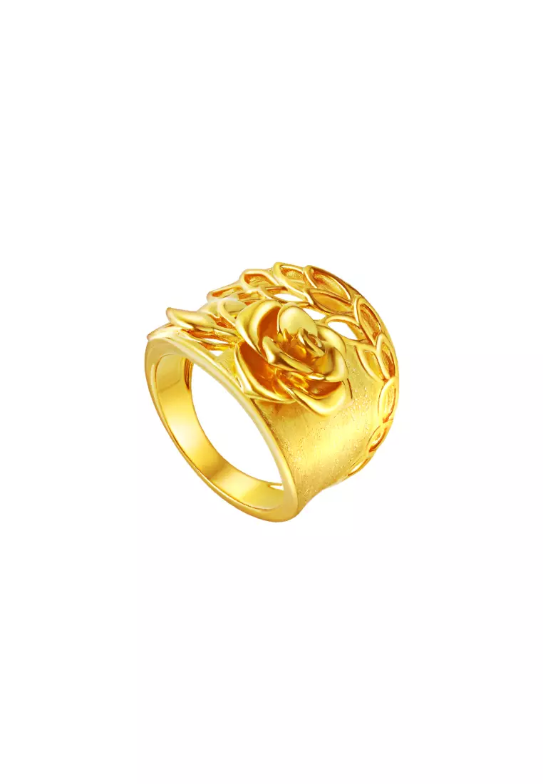 TOMEI Sri Puteri Collection Rosa Ring, Yellow Gold 916