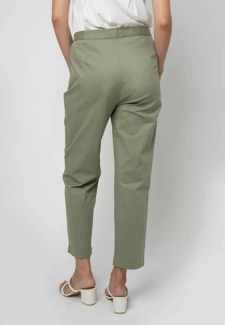 Kacie Relaxed Pants with Contrast Pocket Trimming