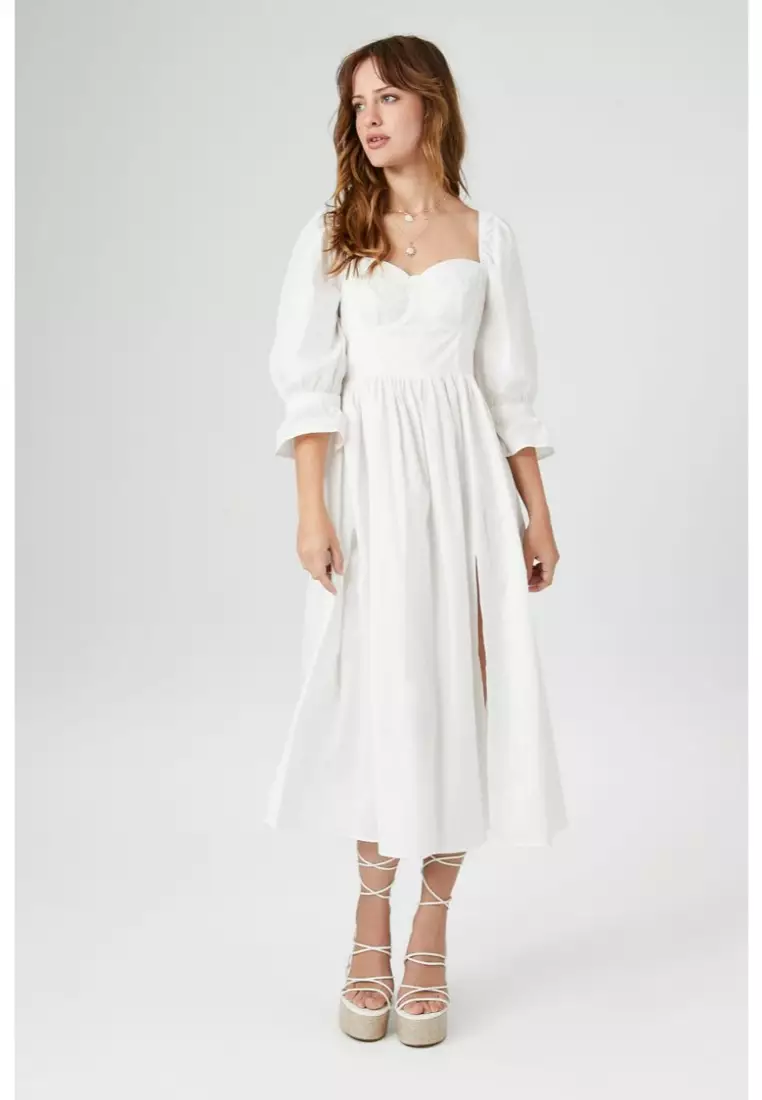Forever 21 white midi dress new arrivals