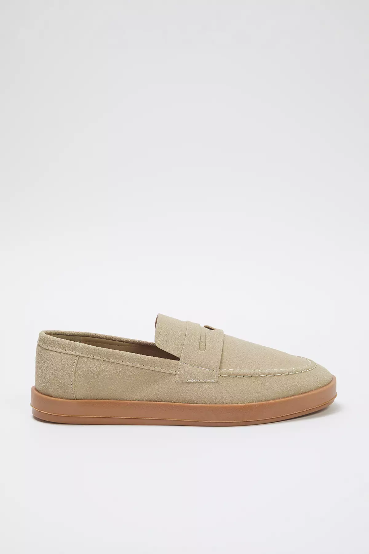 Beige Men's Loafer Shoes Takss25La00019