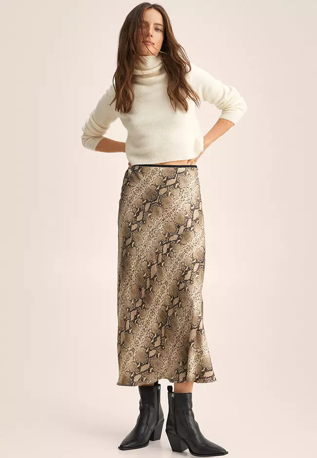 Snake Print Skirt