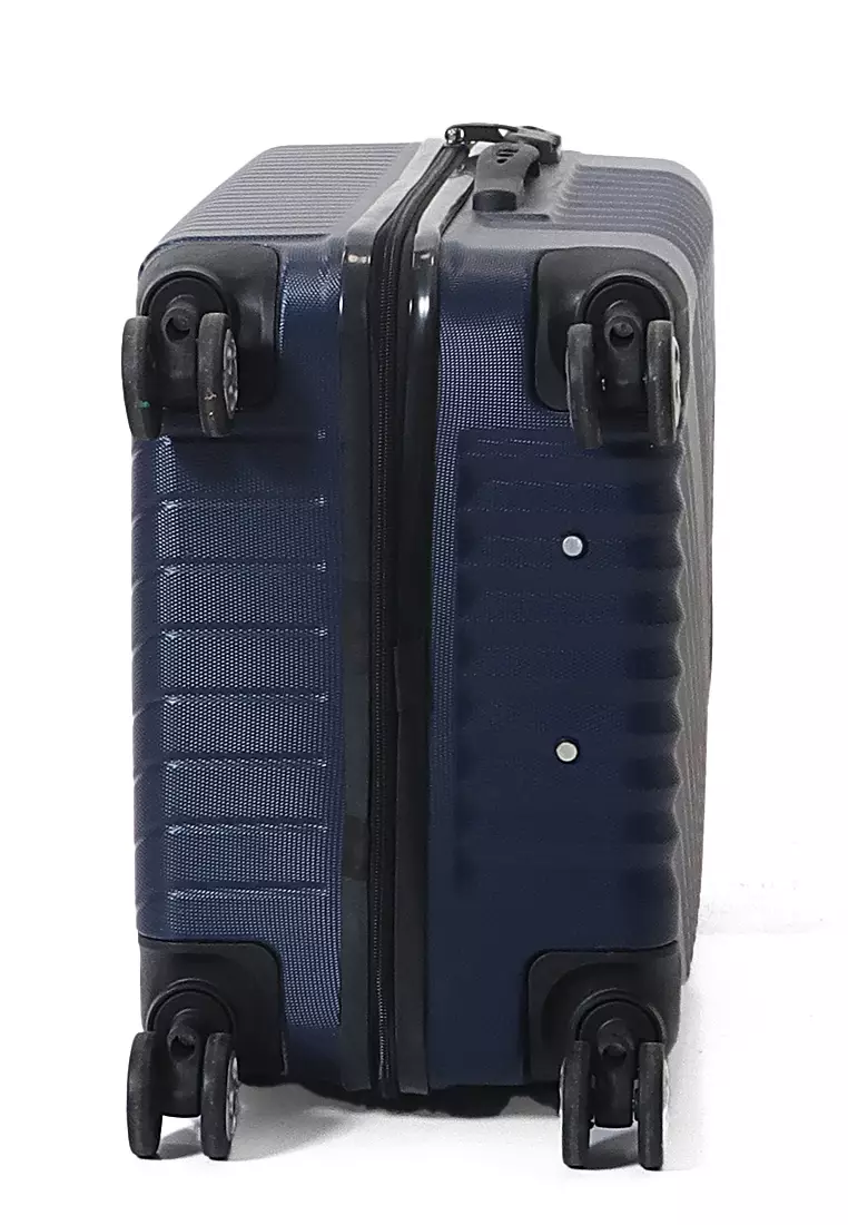 Austin Koper Hardcase Unisex Size 24 Inch Suitcase Combination Lock Large Compartment Tas Travel Material ABS+PVC Coated ORIGINAL - Blue