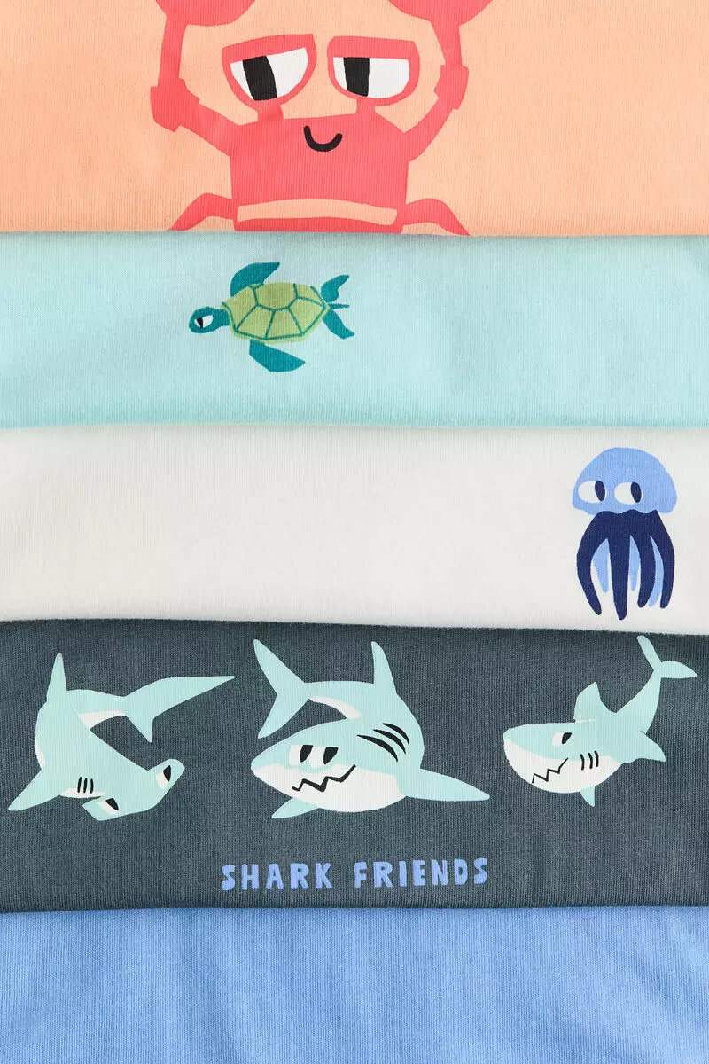 5-pack jersey T-shirts