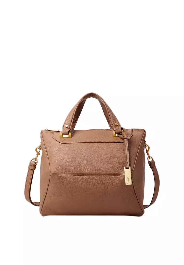 Rabeanco.Rabeanco ALPS Top Handle Satchel Bag Caramel