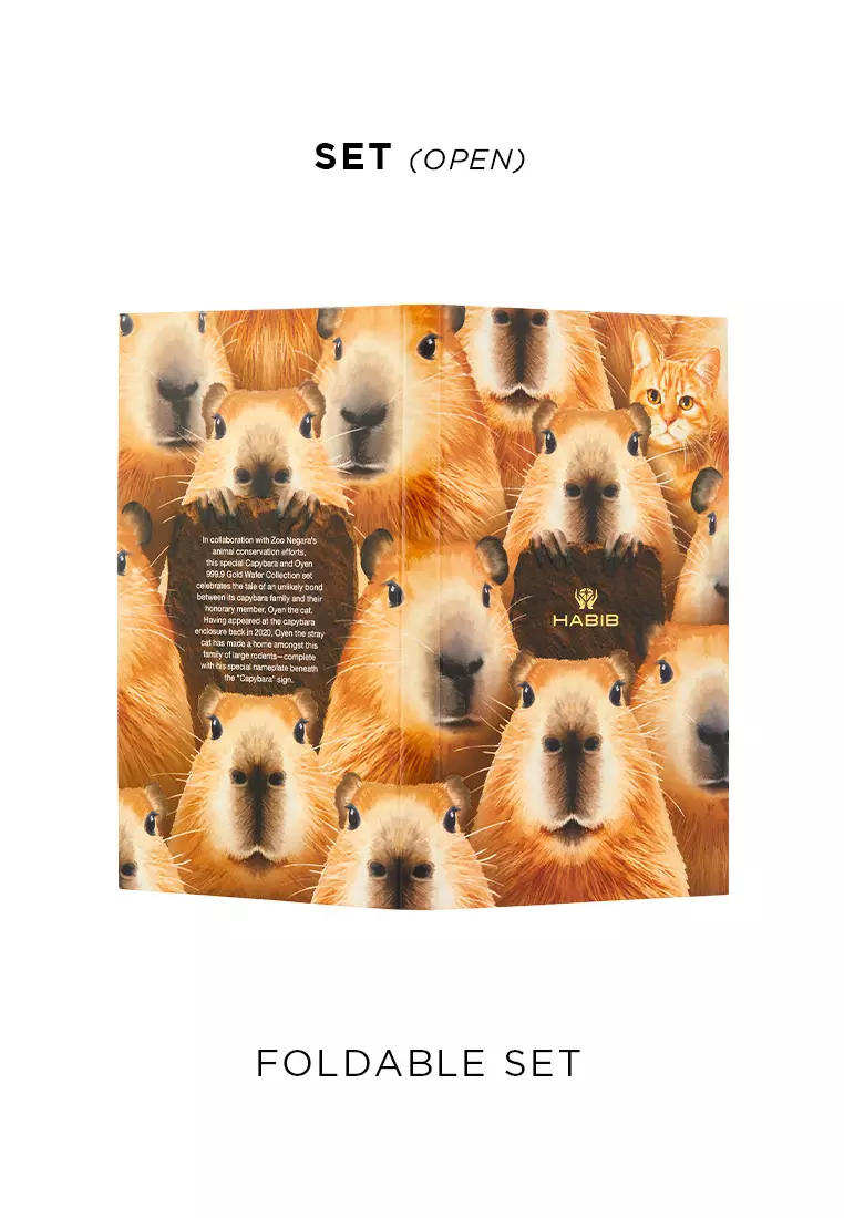 HABIB x Zoo Negara Collection (Capybara & Oyen) | 999.9 Gold Wafer (0.40g)