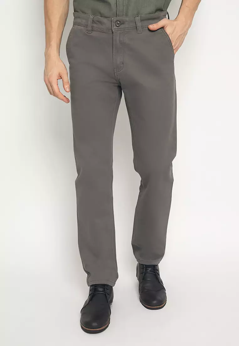 LGS - Celana Chinos Panjang Casual Pria - Stretch Katun - Reguler Fit - Double Back Pocket - CCT.583.S058