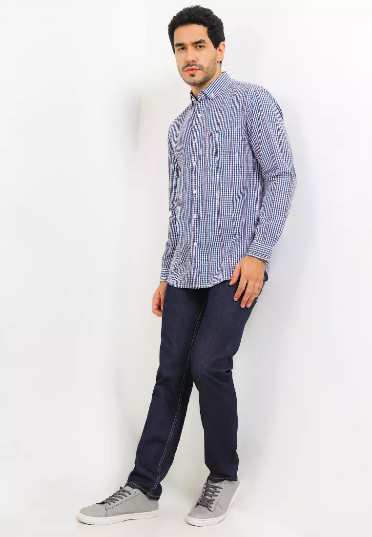 Cotton Dobby Checked Shirt KLL452