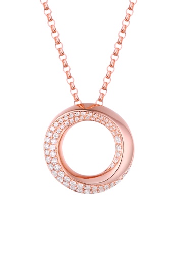 Vedantti pink Vedantti 18k The Circle Slim Pendant in Rose Gold 1C06AAC409C78AGS_1