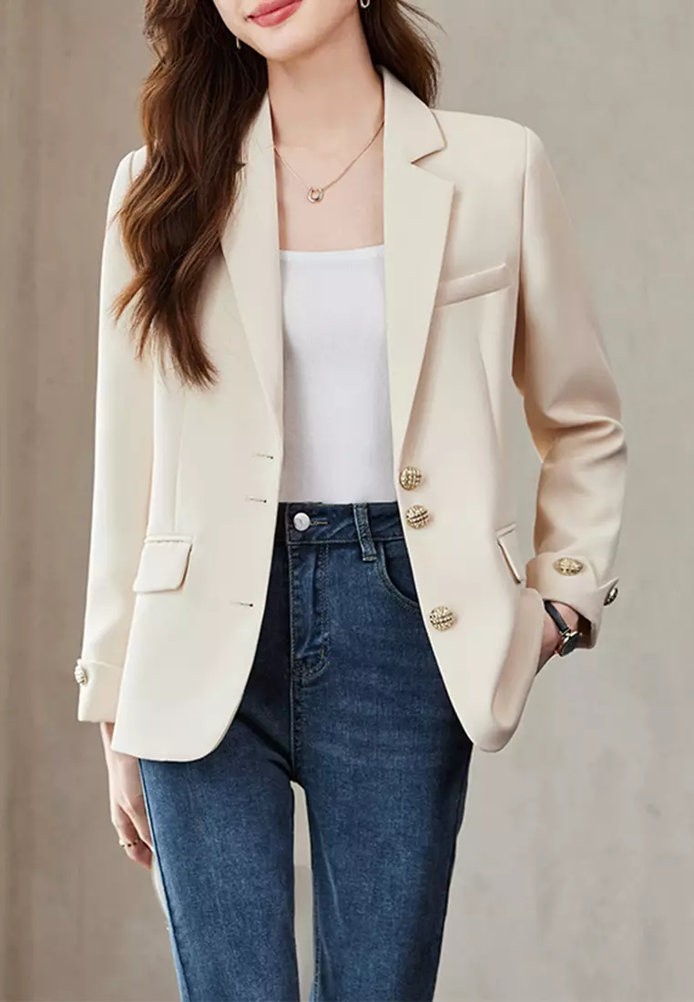 Causal Slim Cut Suit Jacket YGH-EL8676