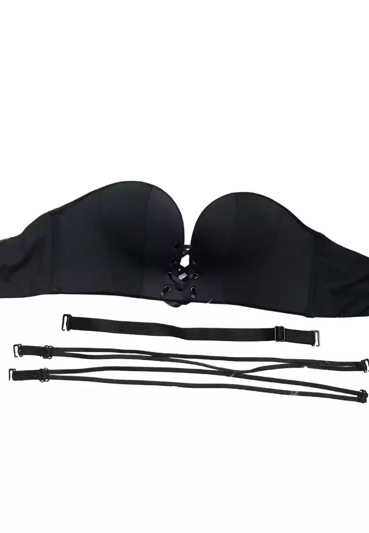 Buy Love Knot Strapless Push Up Bra with Drawstring and Detachable