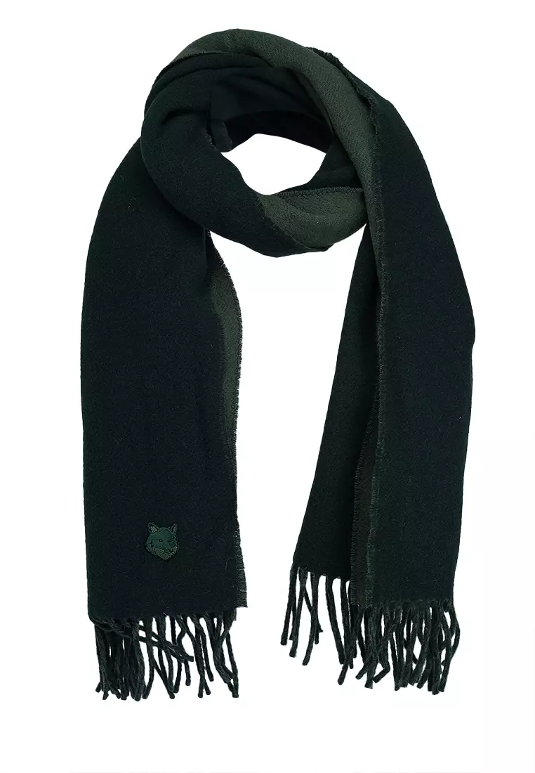 Maison Kitsuné Bold Fox Head Double Face Scarf (nt) 2025