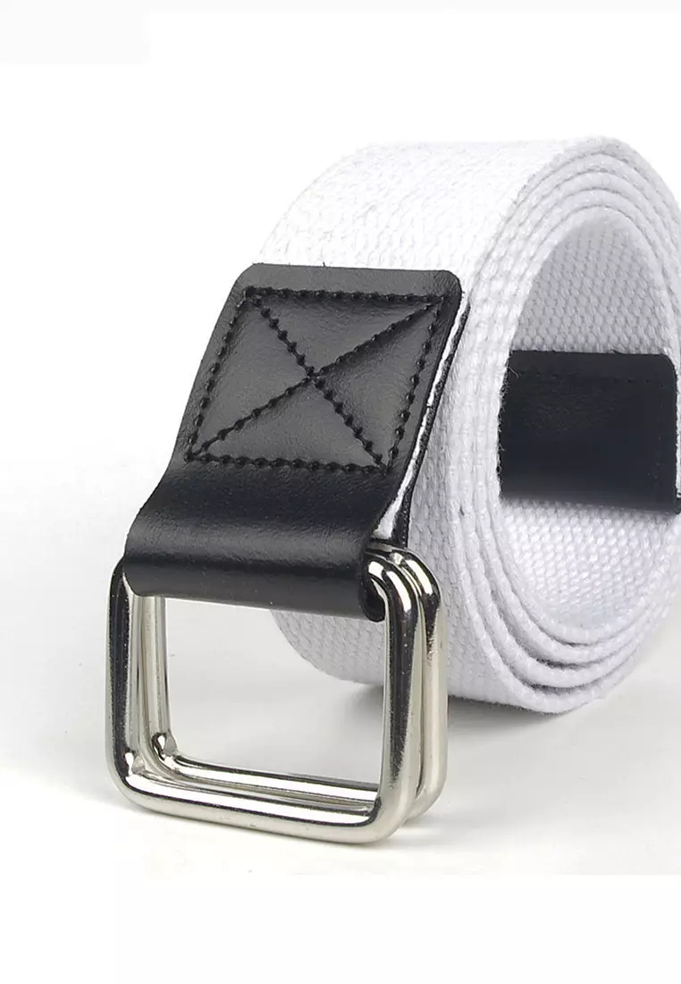 Cloth belt with deals metal buckle