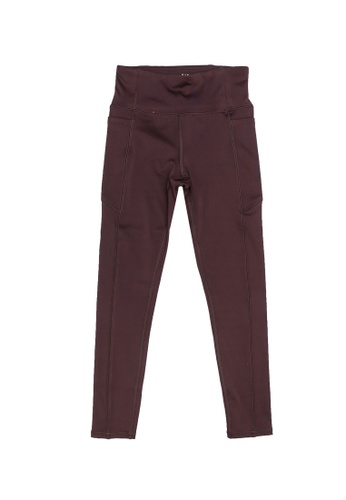 GAP brown and purple GapFit Recycled Polyester Pocket Leggings 6B1C9KA8AD5CF6GS_1