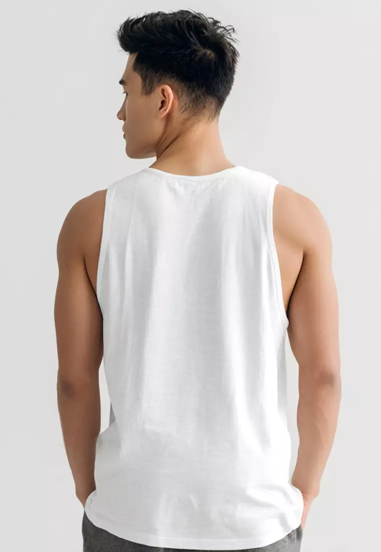 MTW74 Kaos Kutung Tank Top Instacool "start doing" putih