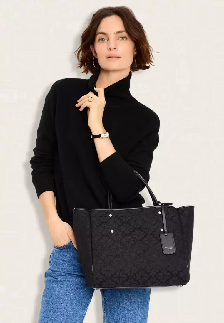 Kate Spade Spade Flower Jacquard Medium Everything Tote Sand Multi