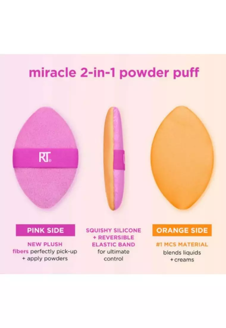 Real Techniques 100090 Miracle 2 in 1 Poweder Puff