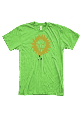 MRL Prints green Zodiac Sign Leo T-Shirt C3C47AA00DD873GS_1