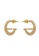 A-Excellence gold Double Hoop Earrings in Golden Texture BECD4AC473E3CDGS_1