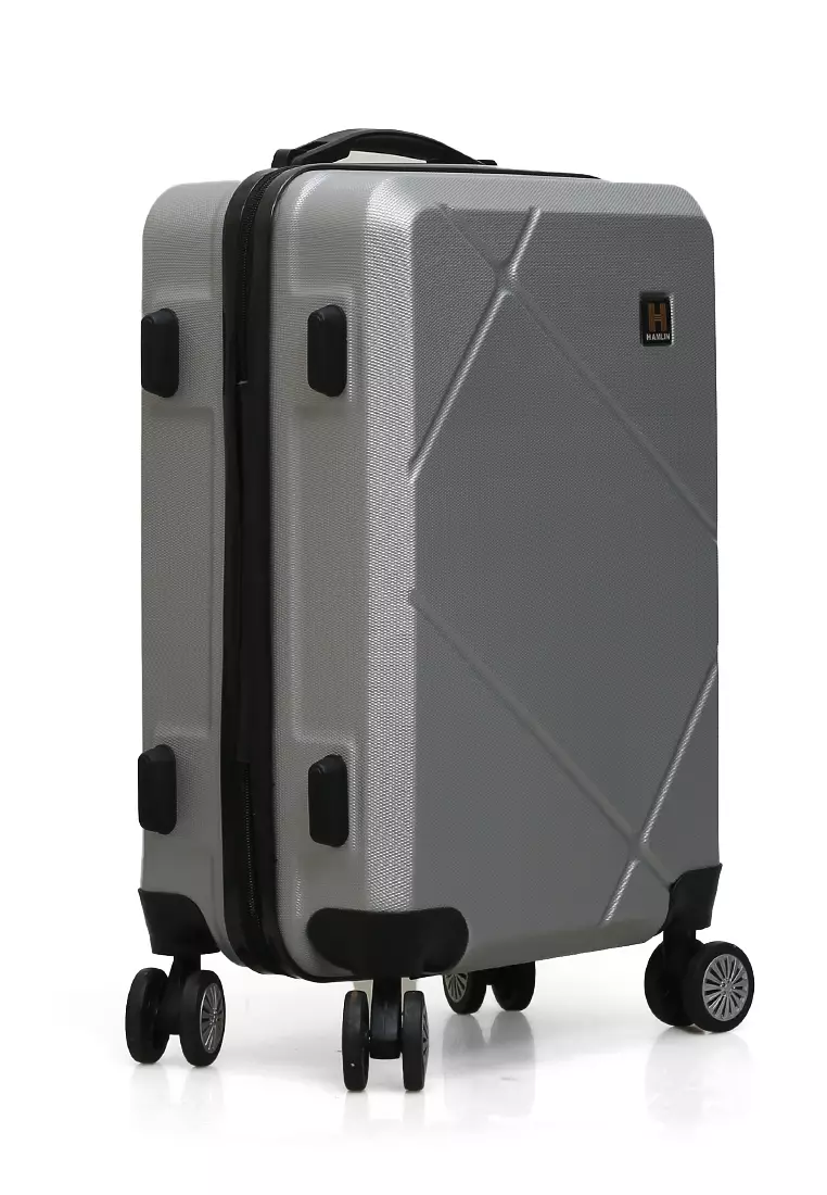 Carlton Tas Koper Unisex Size 20 Inch Suitcase 3 Digit Combination Lock Large Compartment Material Fiber ABS ORIGINAL - Silver