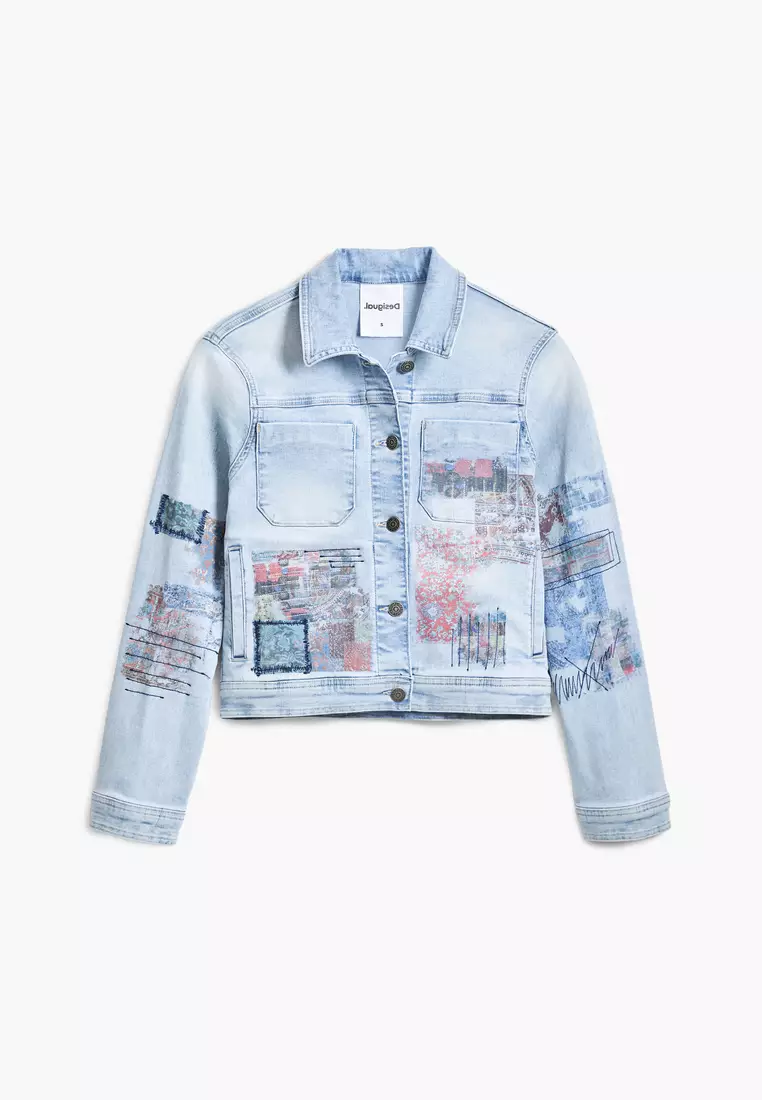 Patch denim jacket