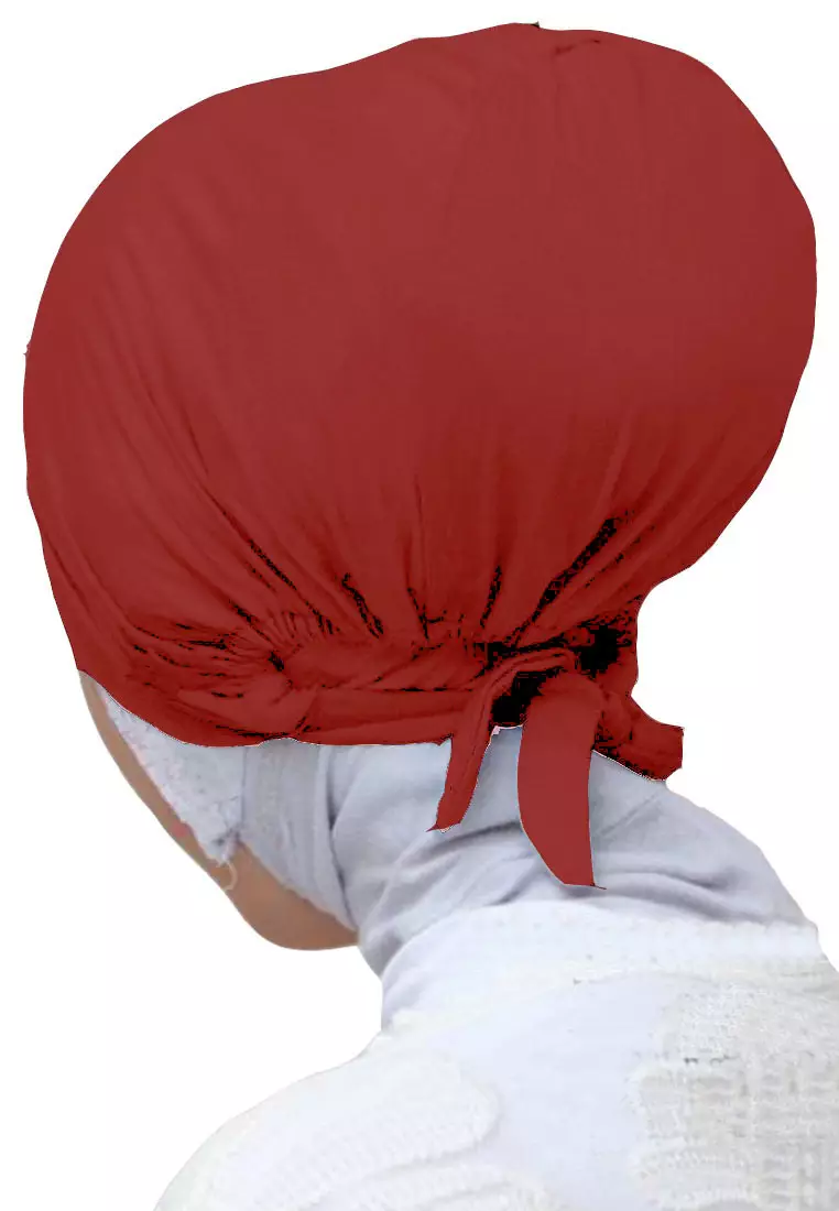 2 in 1 Basic Inner Premium Rayon Tie-Back Red & Broken White