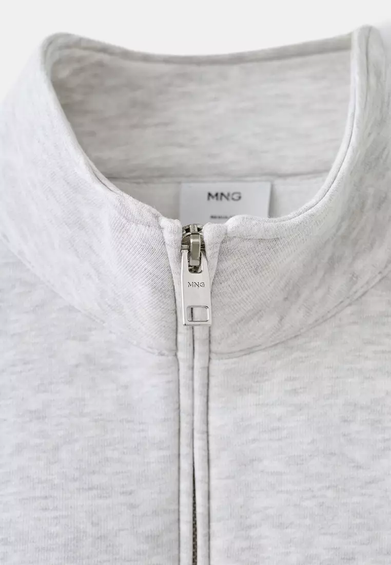 Regular-Fit Cotton Sweatshirt with Zip