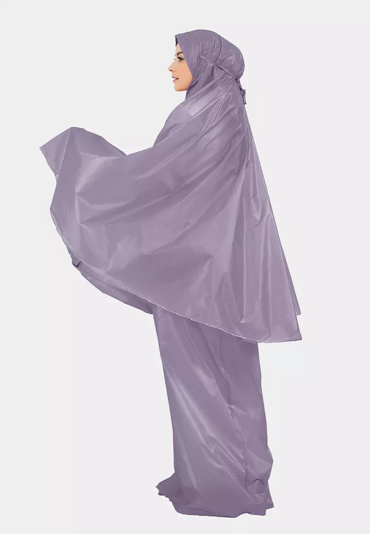 Zelena - Jayda Travel Prayer Set | Mukena Dewasa Basic Resleting 2in1 - Frost Lavender