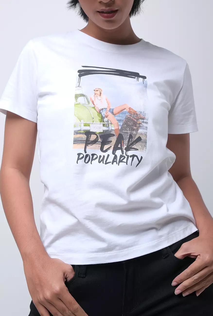 Kaos Wanita Alesha Offwhite