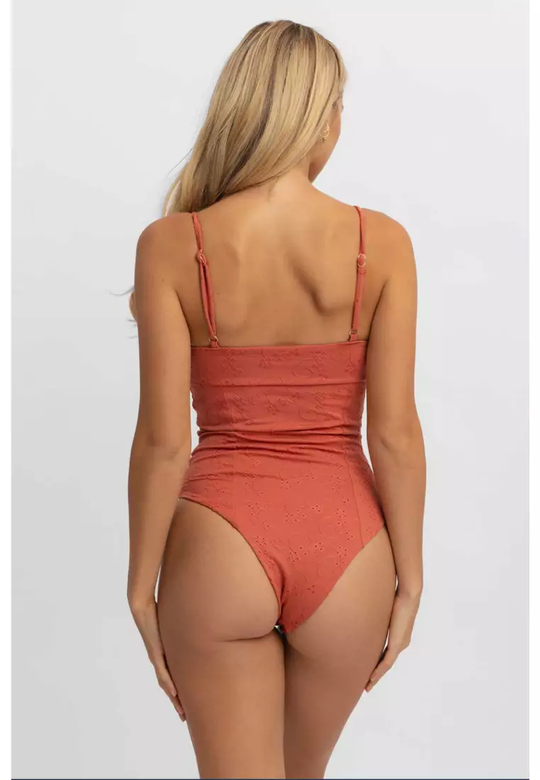 Payton One Piece Swimsuit / Spice Eyelet